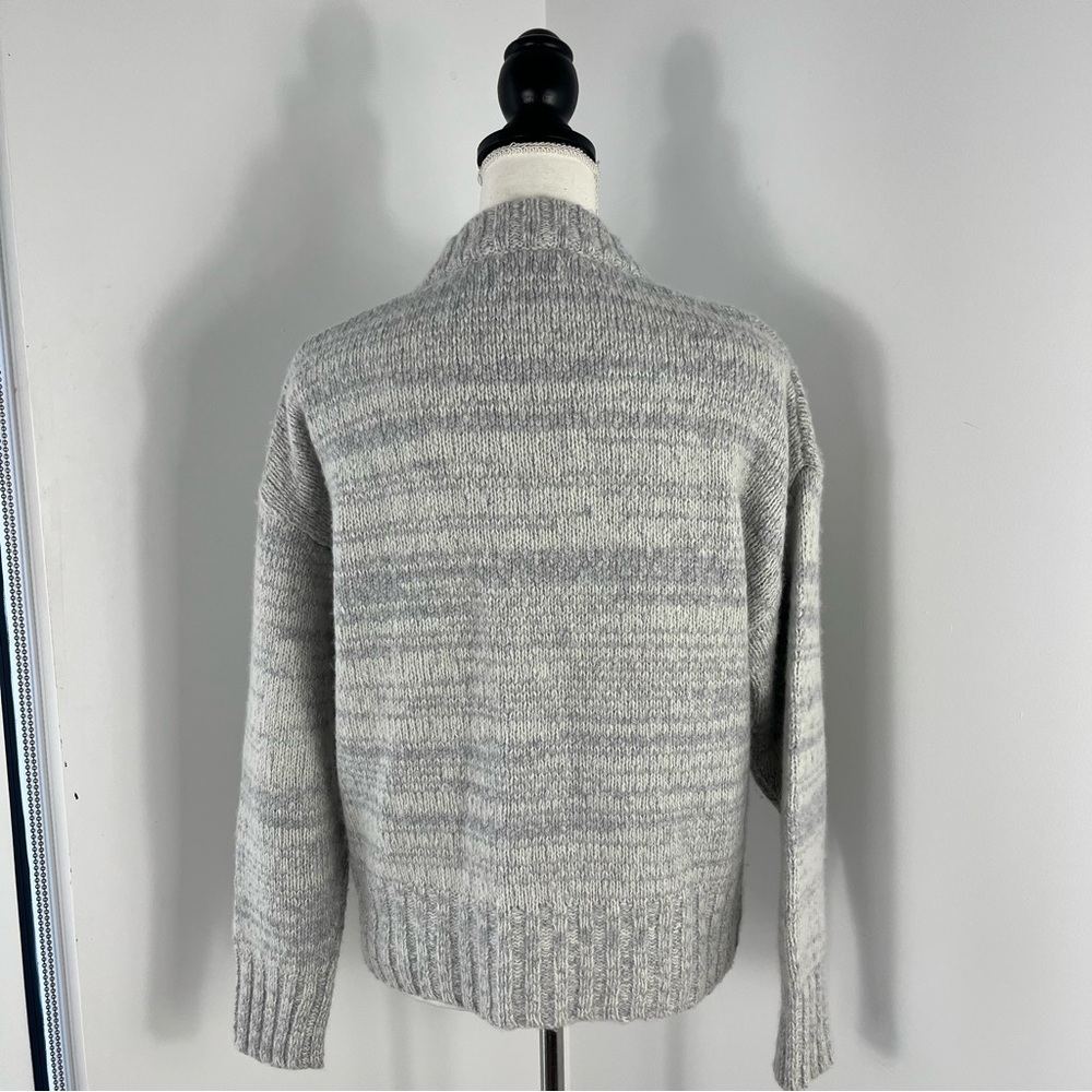 Naadam chunky knit merino wool cashmere v neck sweater - Picture 4 of 6